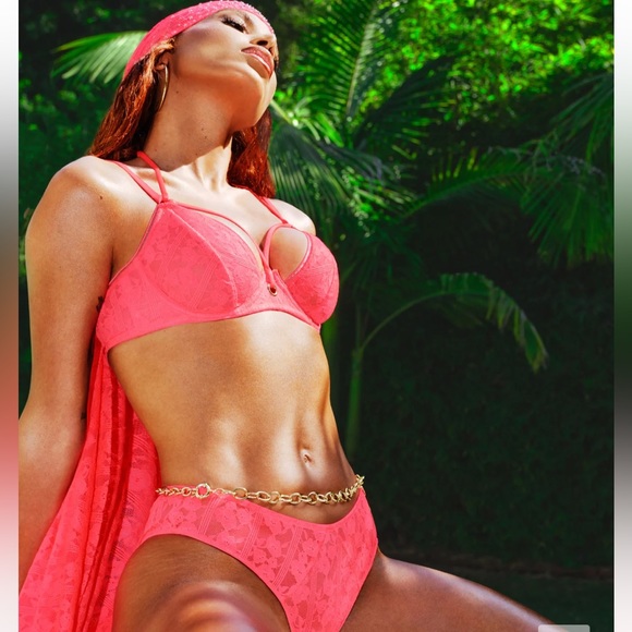 Savage X Fenty Sweet Tamale Pink Garden Maze 2-Piece Set - Picture 4 of 11